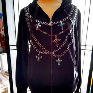 Christian Alexander Bling Crosses Sweater